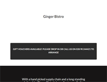 Tablet Screenshot of gingerbistro.com